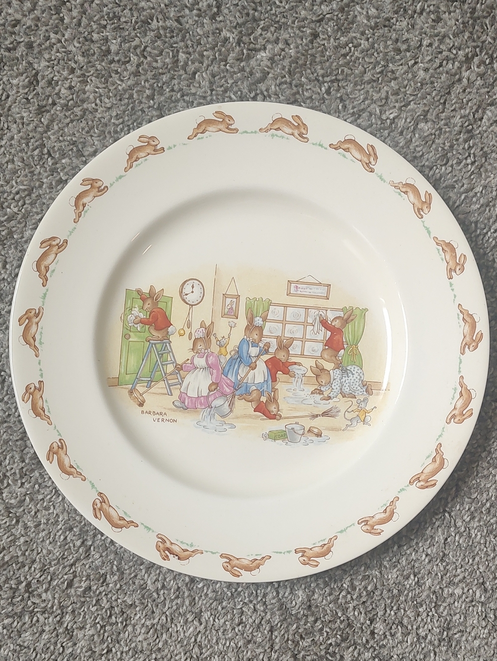Vintage Made In England Royal Doulton Bunnykins Children's Plate